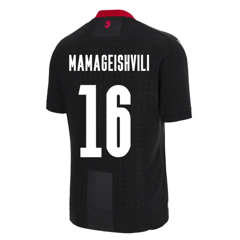 Danxen Barn Georgia Gizo Mamageishvili #16 Svart Bortatröja Matchtröjor 24-26 Tröjor T-Tröja