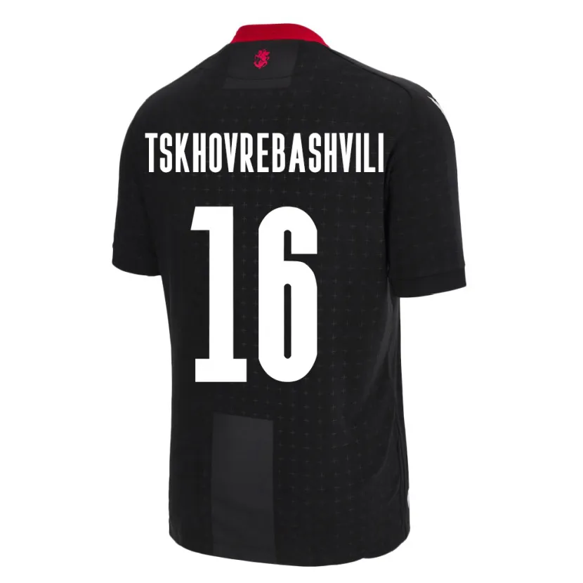 Danxen Barn Georgia Nikoloz Tskhovrebashvili #16 Svart Bortatröja Matchtröjor 24-26 Tröjor T-Tröja