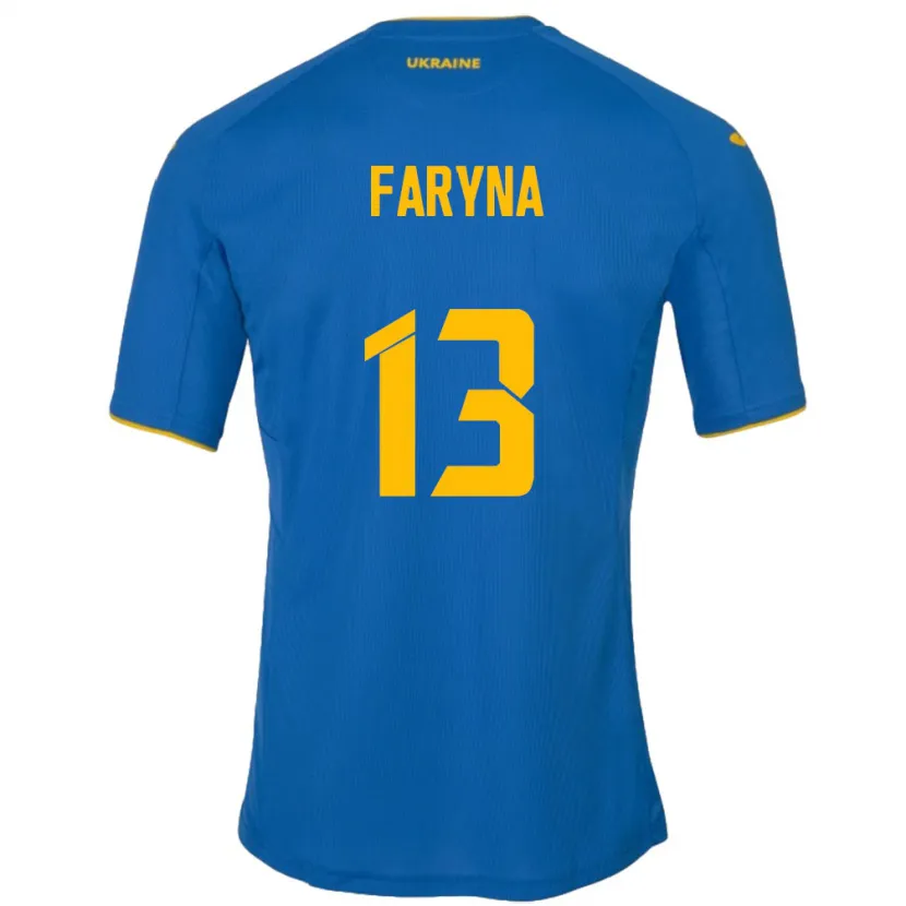 Danxen Barn Ukraina Maryan Faryna #13 Blå Bortatröja Matchtröjor 24-26 Tröjor T-Tröja