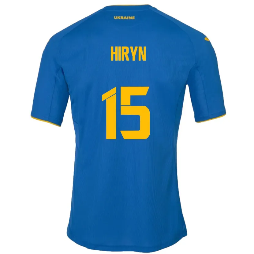 Danxen Barn Ukraina Viktoriya Hiryn #15 Blå Bortatröja Matchtröjor 24-26 Tröjor T-Tröja