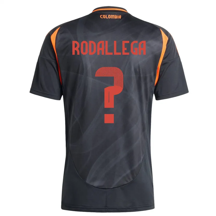 Danxen Barn Colombia Johan Rodallega #0 Svart Bortatröja Matchtröjor 24-26 Tröjor T-Tröja