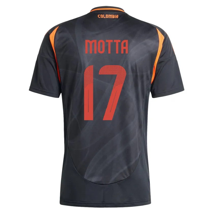 Danxen Barn Colombia Cristina Motta #17 Svart Bortatröja Matchtröjor 24-26 Tröjor T-Tröja
