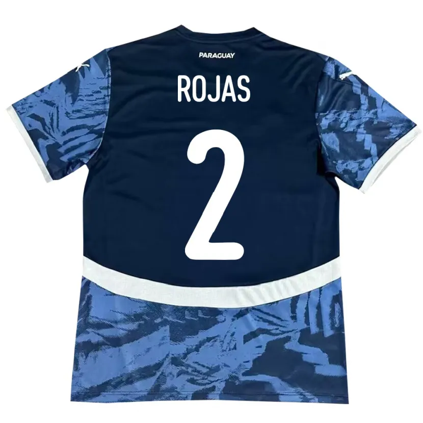 Danxen Barn Paraguay Robert Rojas #2 Blå Bortatröja Matchtröjor 24-26 Tröjor T-Tröja