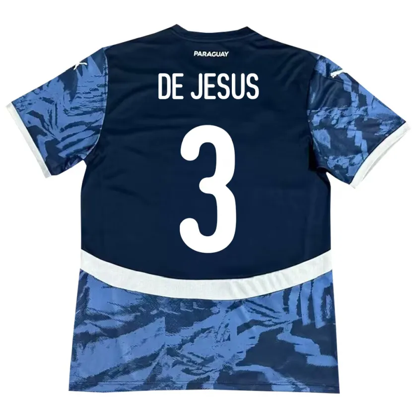 Danxen Barn Paraguay Ronaldo De Jesús #3 Blå Bortatröja Matchtröjor 24-26 Tröjor T-Tröja