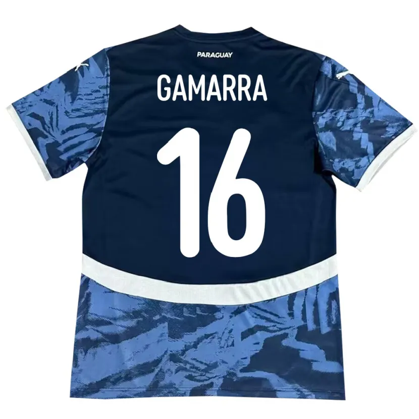 Danxen Barn Paraguay Ariel Gamarra #16 Blå Bortatröja Matchtröjor 24-26 Tröjor T-Tröja