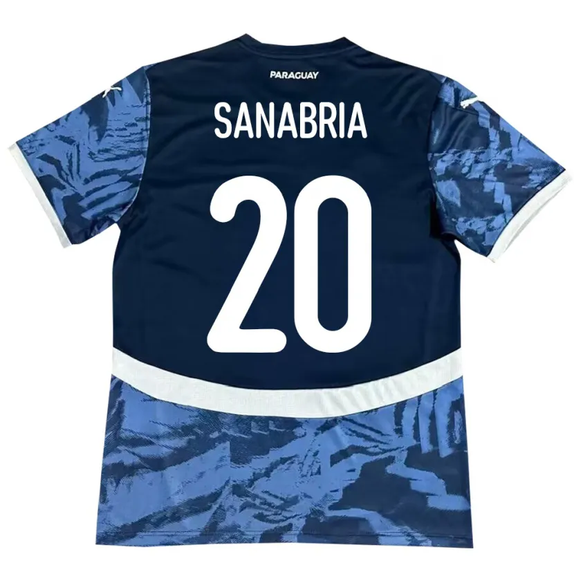Danxen Barn Paraguay Tobías Sanabria #20 Blå Bortatröja Matchtröjor 24-26 Tröjor T-Tröja