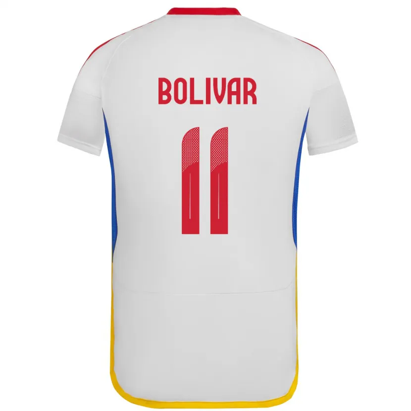 Danxen Barn Venezuela Jovanny Bolívar #11 Vit Bortatröja Matchtröjor 24-26 Tröjor T-Tröja