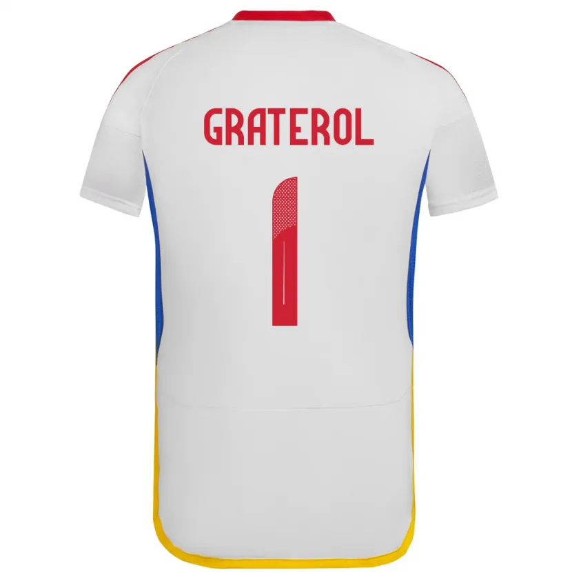 Danxen Barn Venezuela Joel Graterol #1 Vit Bortatröja Matchtröjor 24-26 Tröjor T-Tröja