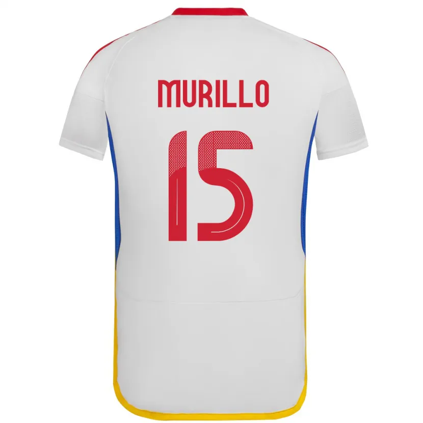 Danxen Barn Venezuela Jhon Murillo #15 Vit Bortatröja Matchtröjor 24-26 Tröjor T-Tröja