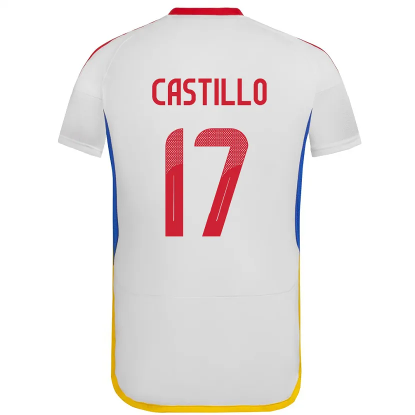 Danxen Barn Venezuela Edson Castillo #17 Vit Bortatröja Matchtröjor 24-26 Tröjor T-Tröja