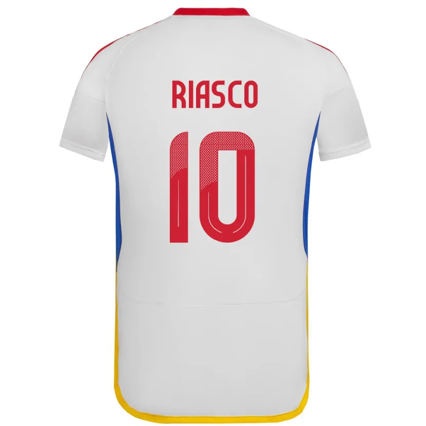 Danxen Barn Venezuela José Riasco #10 Vit Bortatröja Matchtröjor 24-26 Tröjor T-Tröja