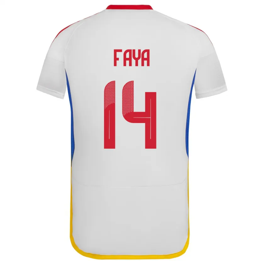 Danxen Barn Venezuela Carlos Faya #14 Vit Bortatröja Matchtröjor 24-26 Tröjor T-Tröja