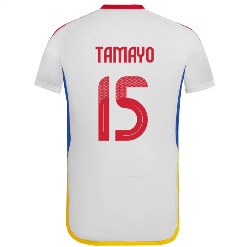 Danxen Barn Venezuela Bianneider Tamayo #15 Vit Bortatröja Matchtröjor 24-26 Tröjor T-Tröja