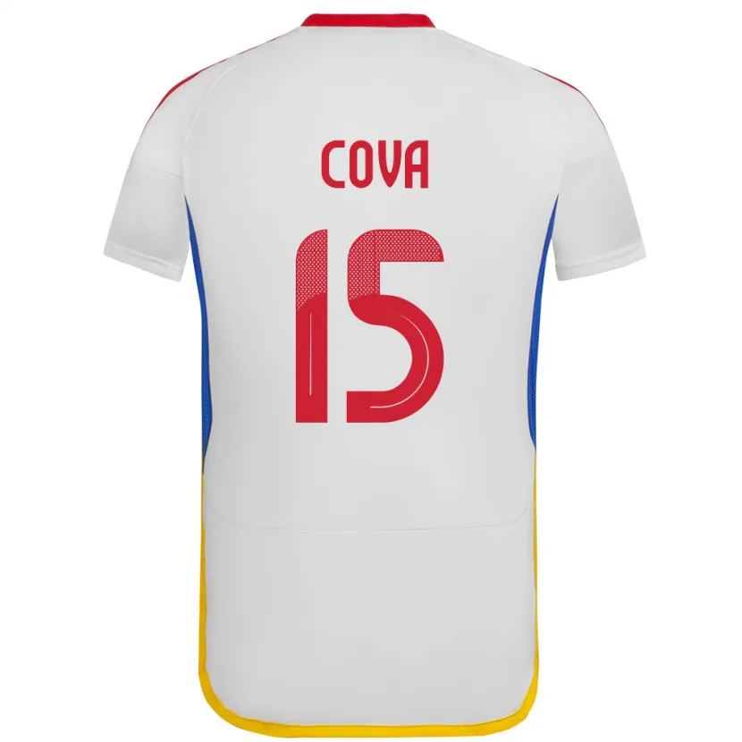 Danxen Barn Venezuela Adrián Cova #15 Vit Bortatröja Matchtröjor 24-26 Tröjor T-Tröja