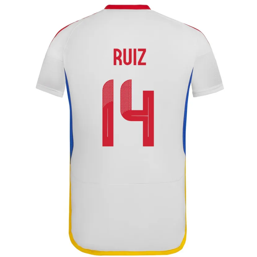Danxen Barn Venezuela Maicol Ruiz #14 Vit Bortatröja Matchtröjor 24-26 Tröjor T-Tröja