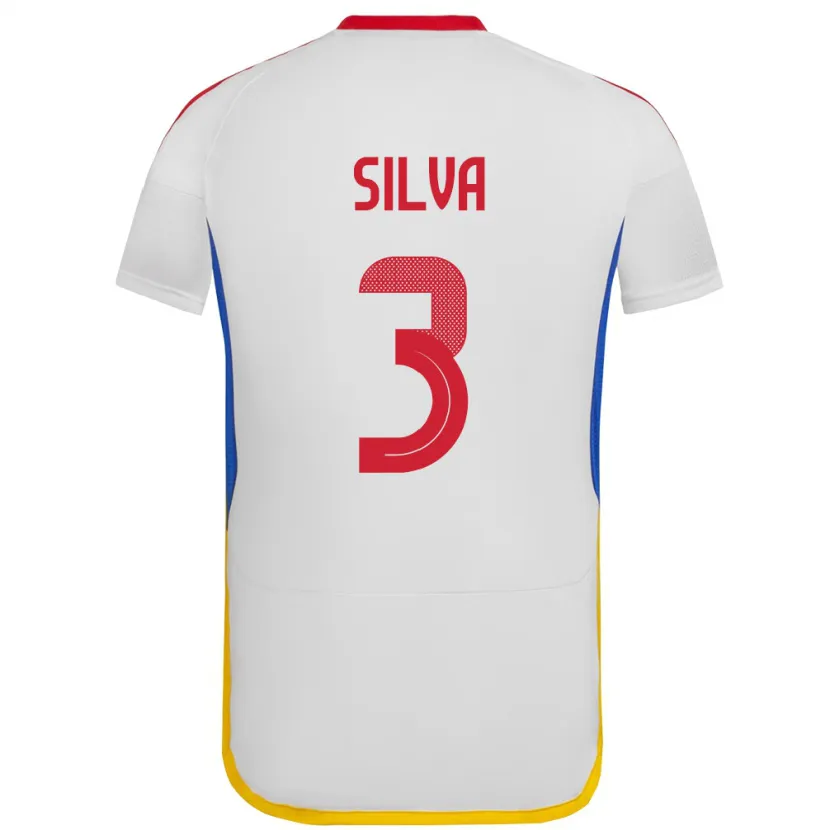 Danxen Barn Venezuela Santiago Silva #3 Vit Bortatröja Matchtröjor 24-26 Tröjor T-Tröja