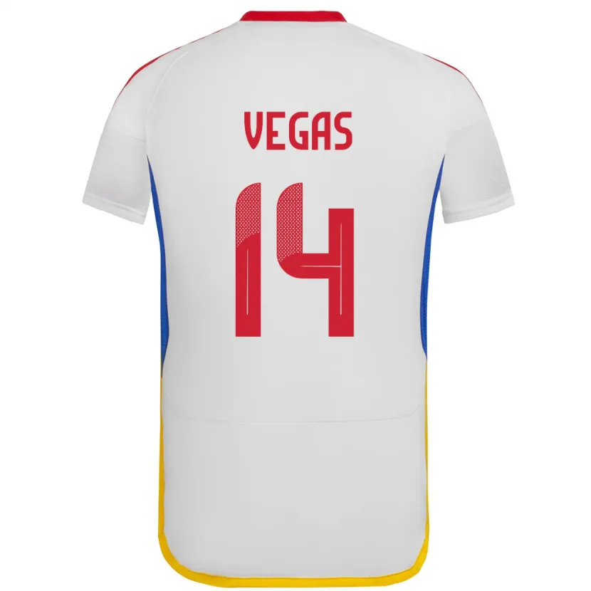 Danxen Barn Venezuela Miguel Vegas #14 Vit Bortatröja Matchtröjor 24-26 Tröjor T-Tröja