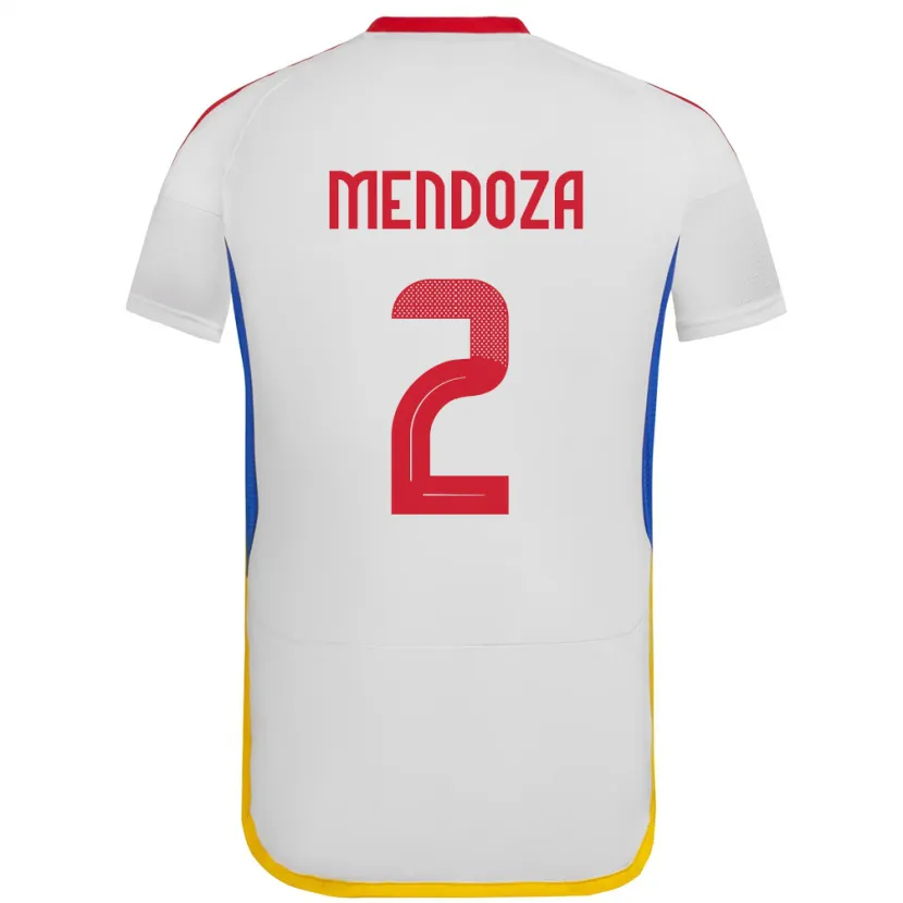 Danxen Barn Venezuela Rafanny Mendoza #2 Vit Bortatröja Matchtröjor 24-26 Tröjor T-Tröja