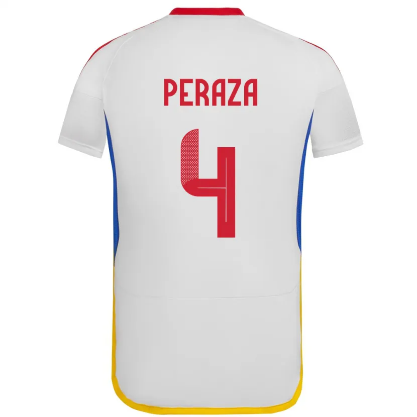 Danxen Barn Venezuela María Peraza #4 Vit Bortatröja Matchtröjor 24-26 Tröjor T-Tröja