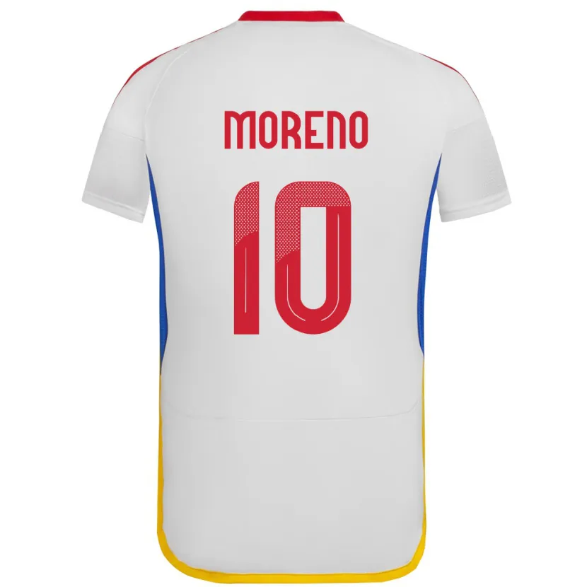 Danxen Barn Venezuela Yerliane Moreno #10 Vit Bortatröja Matchtröjor 24-26 Tröjor T-Tröja