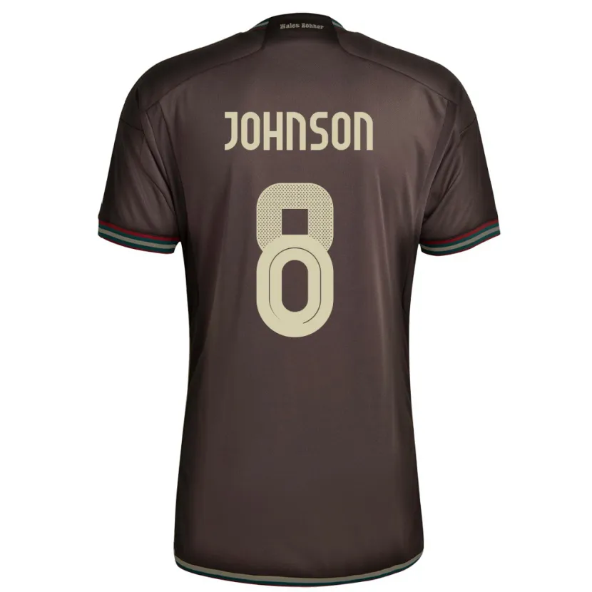 Danxen Barn Jamaica Daniel Johnson #8 Nattbrun Bortatröja Matchtröjor 24-26 Tröjor T-Tröja