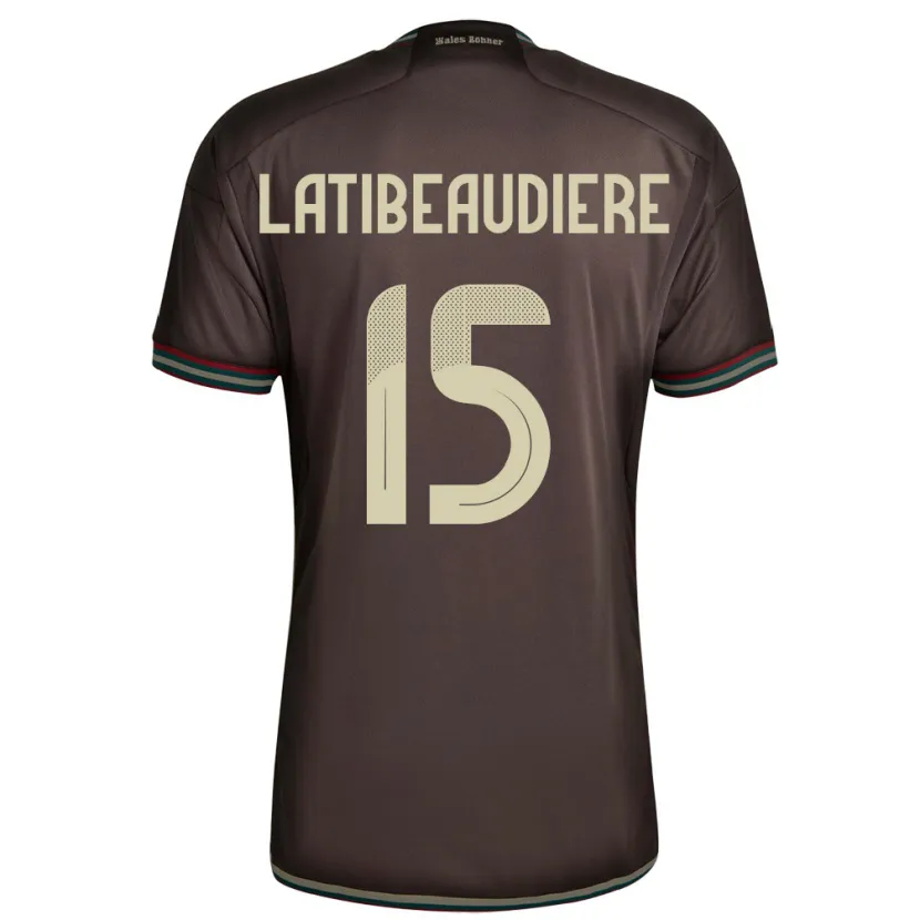 Danxen Barn Jamaica Joel Latibeaudiere #15 Nattbrun Bortatröja Matchtröjor 24-26 Tröjor T-Tröja