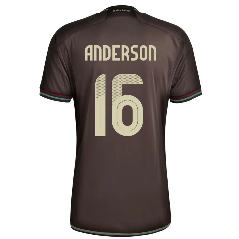Danxen Barn Jamaica Karoy Anderson #16 Nattbrun Bortatröja Matchtröjor 24-26 Tröjor T-Tröja