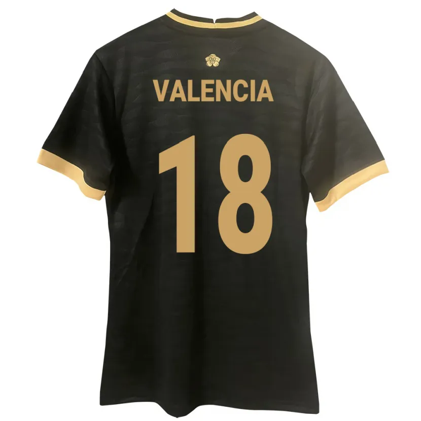 Danxen Barn Panama Omar Valencia #18 Svart Bortatröja Matchtröjor 24-26 Tröjor T-Tröja