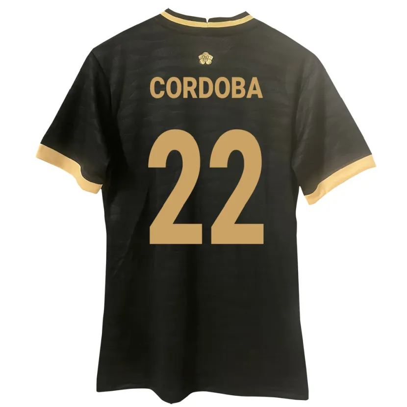 Danxen Barn Panama Farissa Córdoba #22 Svart Bortatröja Matchtröjor 24-26 Tröjor T-Tröja