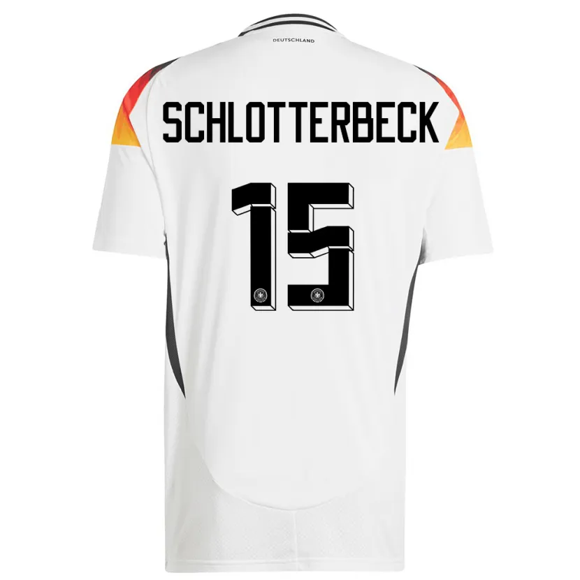 Danxen Män Tyskland Nico Schlotterbeck #15 Vit Hemmatröja Matchtröjor 24-26 Tröjor T-Tröja
