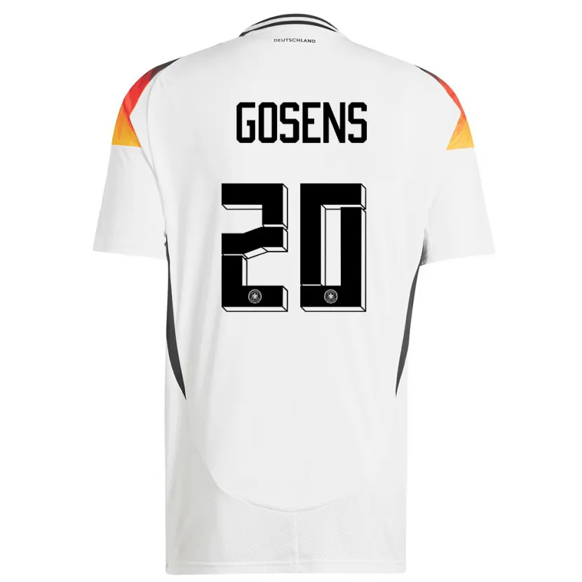 Danxen Män Tyskland Robin Gosens #20 Vit Hemmatröja Matchtröjor 24-26 Tröjor T-Tröja