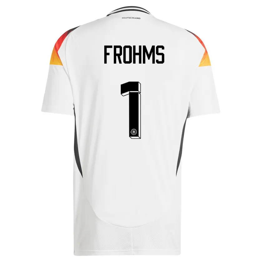 Danxen Män Tyskland Merle Frohms #1 Vit Hemmatröja Matchtröjor 24-26 Tröjor T-Tröja