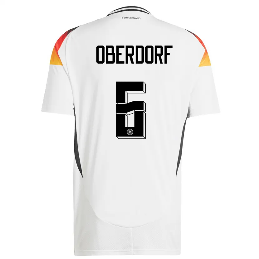 Danxen Män Tyskland Lena Oberdorf #6 Vit Hemmatröja Matchtröjor 24-26 Tröjor T-Tröja