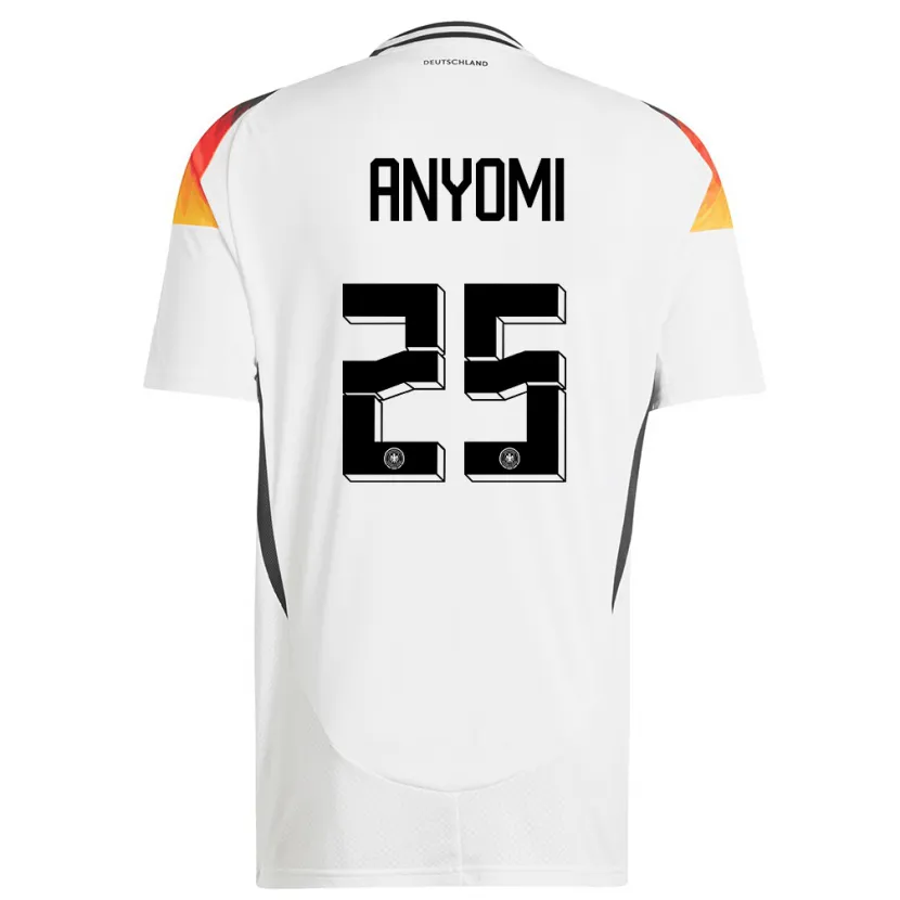 Danxen Män Tyskland Nicole Anyomi #25 Vit Hemmatröja Matchtröjor 24-26 Tröjor T-Tröja
