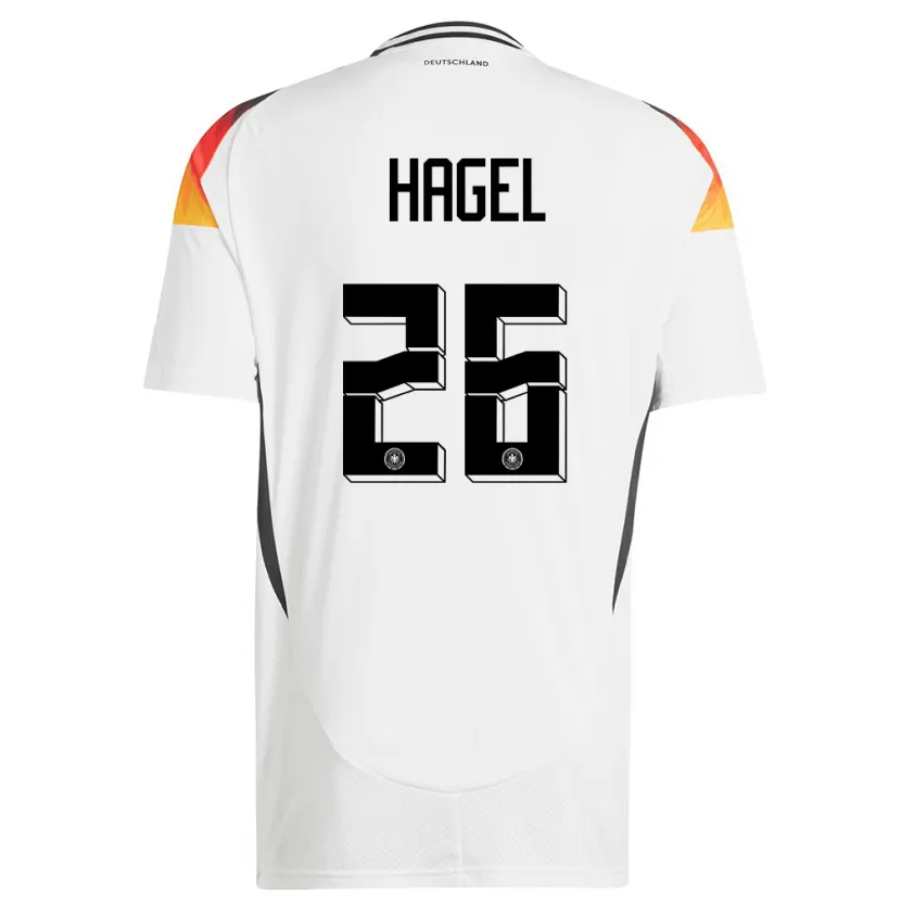 Danxen Män Tyskland Chantal Hagel #26 Vit Hemmatröja Matchtröjor 24-26 Tröjor T-Tröja