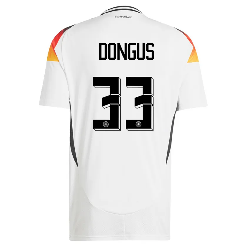Danxen Män Tyskland Fabienne Dongus #33 Vit Hemmatröja Matchtröjor 24-26 Tröjor T-Tröja