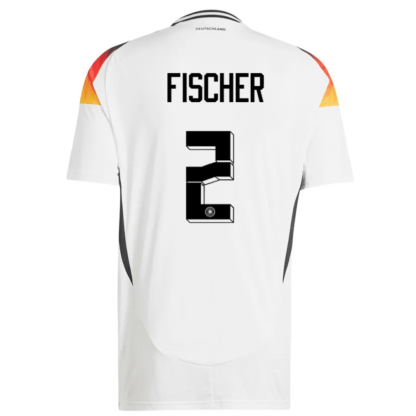 Danxen Män Tyskland Kilian Fischer #2 Vit Hemmatröja Matchtröjor 24-26 Tröjor T-Tröja