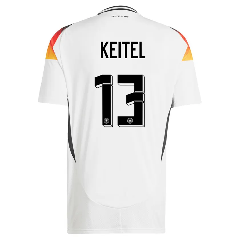 Danxen Män Tyskland Yannik Keitel #13 Vit Hemmatröja Matchtröjor 24-26 Tröjor T-Tröja