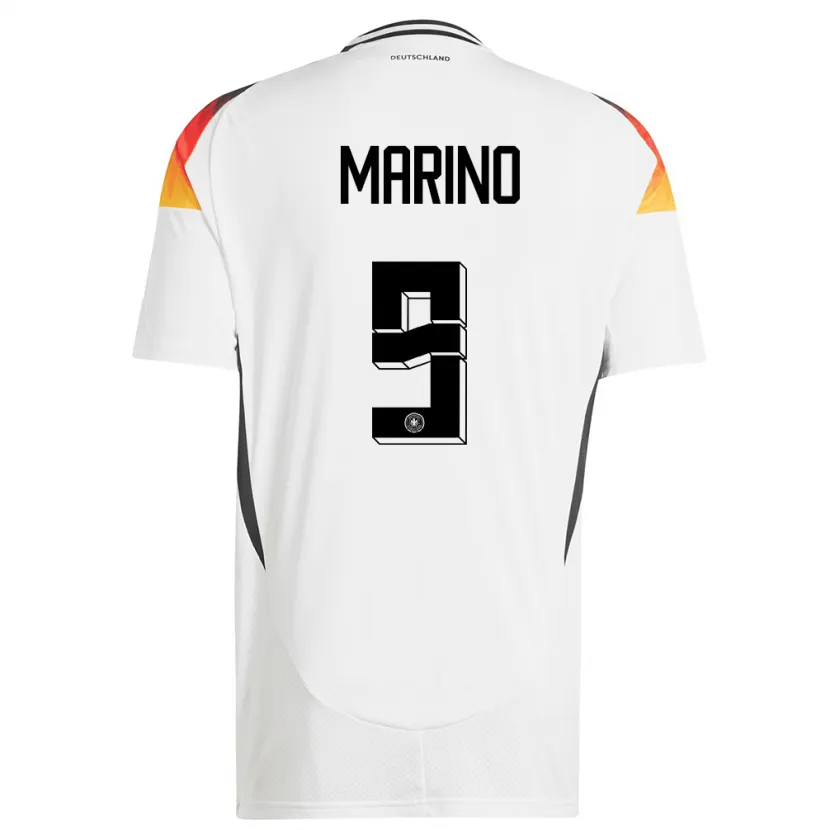 Danxen Män Tyskland Stefano Marino #9 Vit Hemmatröja Matchtröjor 24-26 Tröjor T-Tröja
