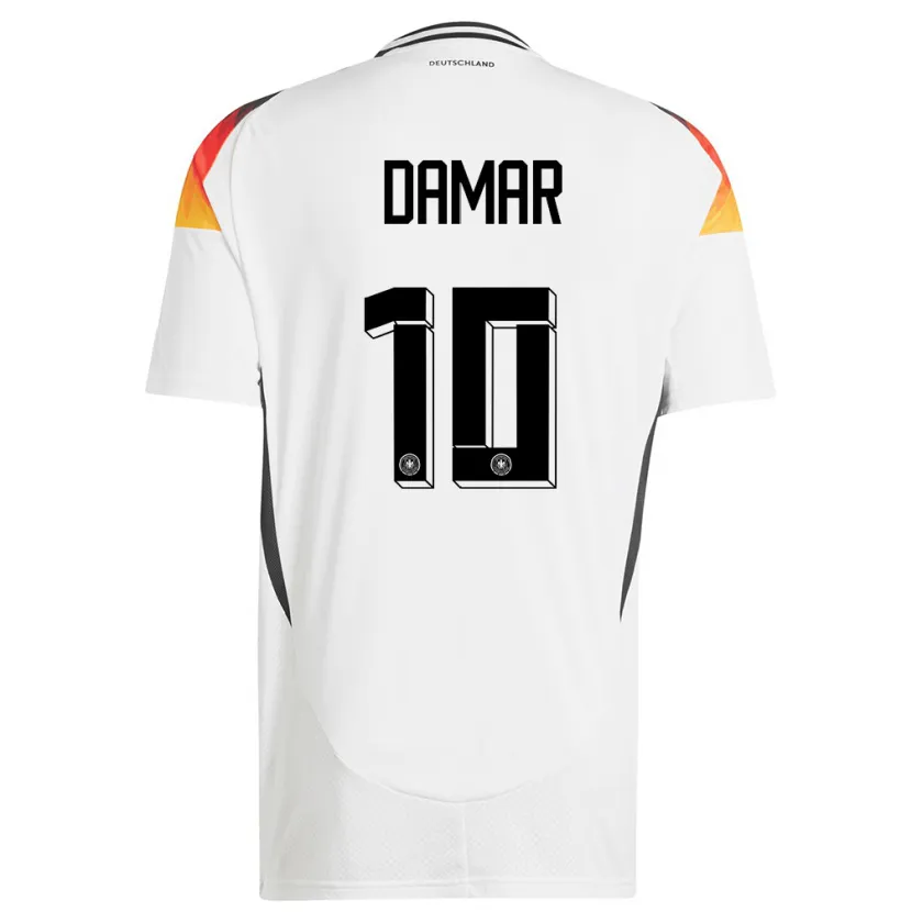 Danxen Män Tyskland Muhammed Damar #10 Vit Hemmatröja Matchtröjor 24-26 Tröjor T-Tröja