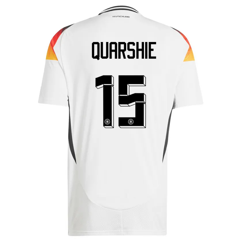 Danxen Män Tyskland Joshua Quarshie #15 Vit Hemmatröja Matchtröjor 24-26 Tröjor T-Tröja