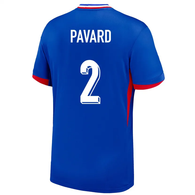 Danxen Män Frankrike Benjamin Pavard #2 Blå Hemmatröja Matchtröjor 24-26 Tröjor T-Tröja