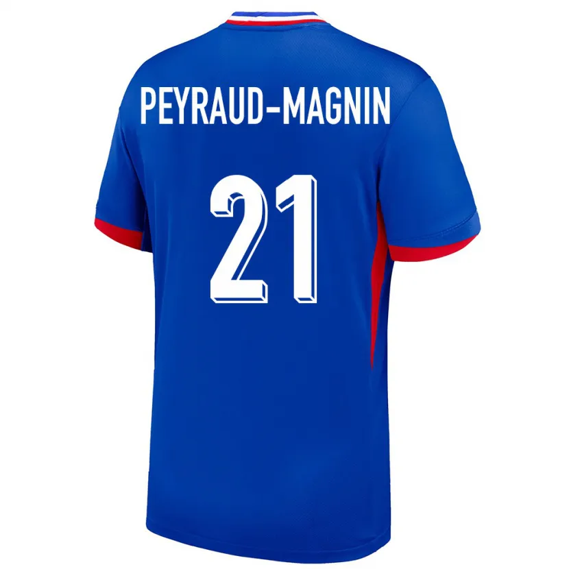 Danxen Män Frankrike Pauline Peyraud Magnin #21 Blå Hemmatröja Matchtröjor 24-26 Tröjor T-Tröja