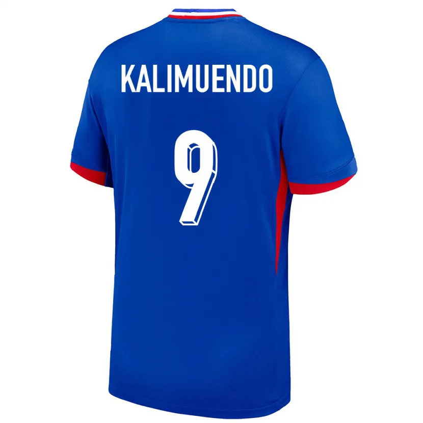 Danxen Män Frankrike Arnaud Kalimuendo #9 Blå Hemmatröja Matchtröjor 24-26 Tröjor T-Tröja