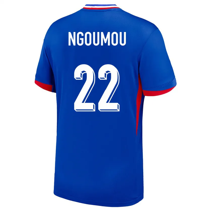 Danxen Män Frankrike Nathan Ngoumou #22 Blå Hemmatröja Matchtröjor 24-26 Tröjor T-Tröja