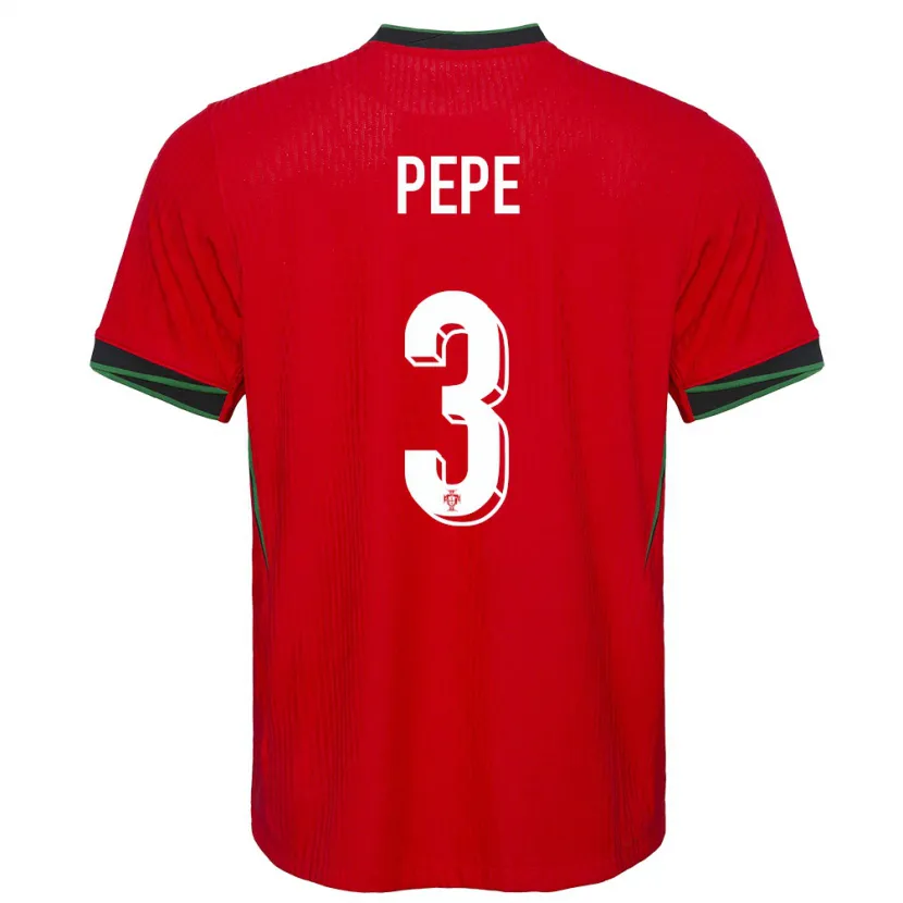 Danxen Män Portugal Pepe #3 Röd Hemmatröja Matchtröjor 24-26 Tröjor T-Tröja