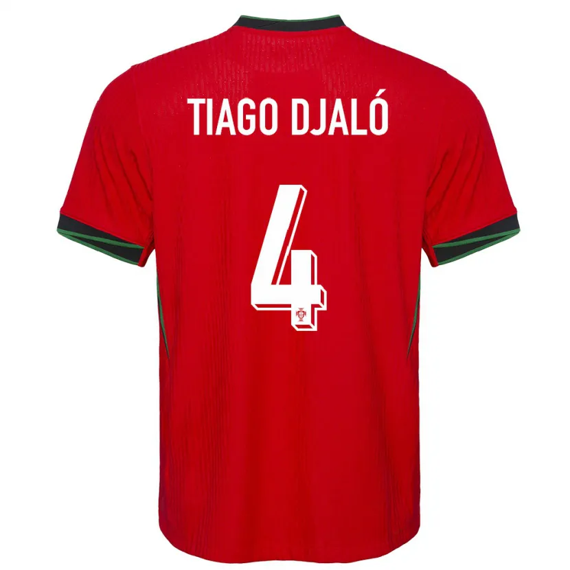Danxen Män Portugal Tiago Djalo #4 Röd Hemmatröja Matchtröjor 24-26 Tröjor T-Tröja