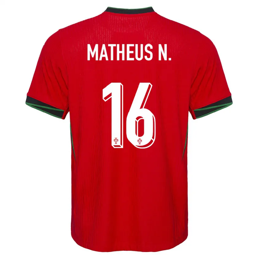 Danxen Män Portugal Matheus Nunes #16 Röd Hemmatröja Matchtröjor 24-26 Tröjor T-Tröja