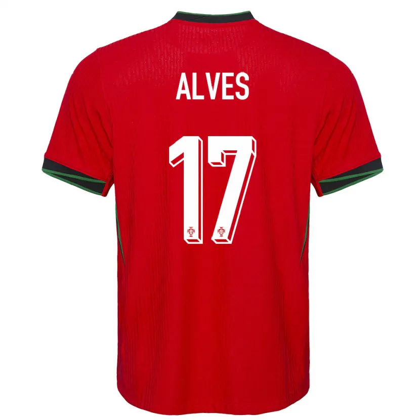 Danxen Män Portugal Lucia Alves #17 Röd Hemmatröja Matchtröjor 24-26 Tröjor T-Tröja