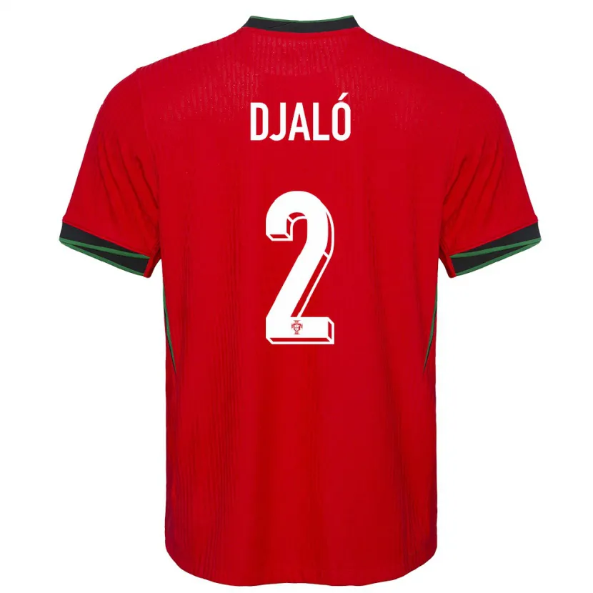 Danxen Män Portugal Tiago Djalo #2 Röd Hemmatröja Matchtröjor 24-26 Tröjor T-Tröja